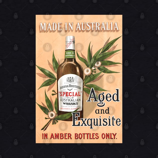 Vintage Australian Whisky Poster by KarwilbeDesigns